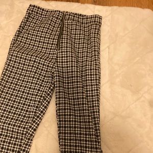 Black and white high waisted pants